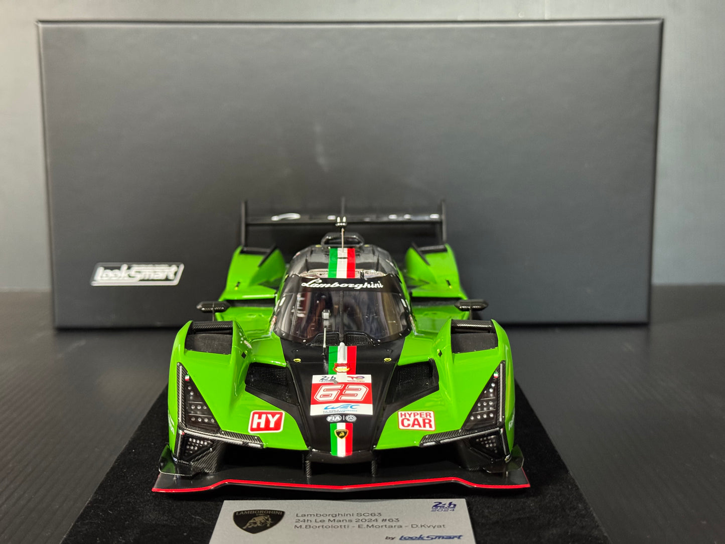 LAMBORGHINI SC63 3.8L V8 TURBO 24h LE MANS 2024 #63 1/18 Scale Model Looksmart