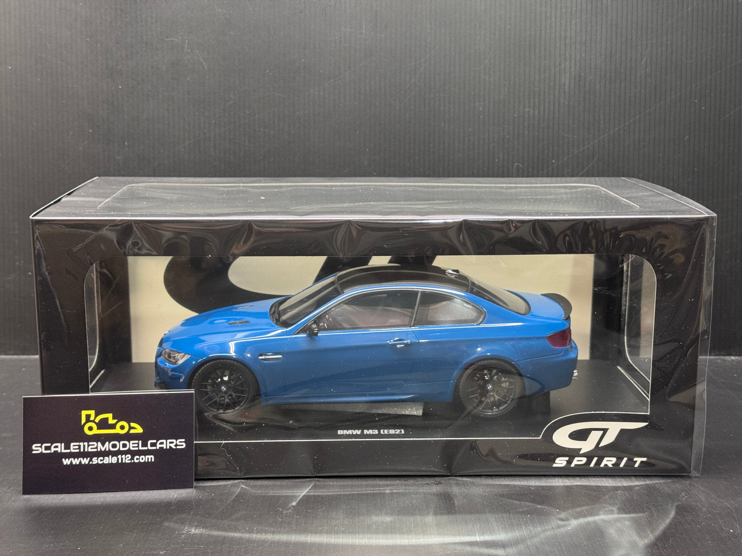 1/18 Scale BMW M3 E92 Coupe Laguna Seca Blue 2007 Resin Model by GT Spirit