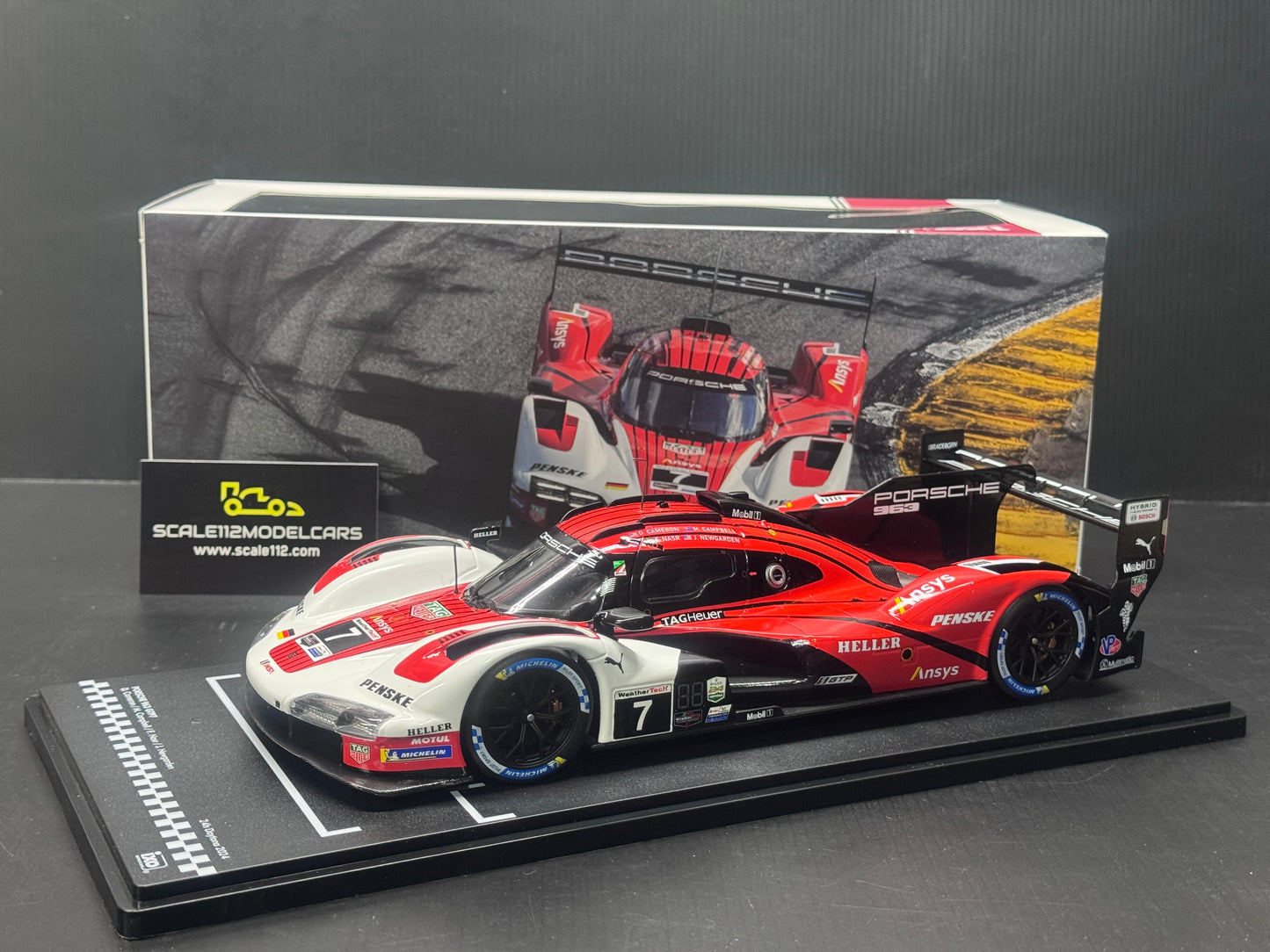 1/18 Scale IXO Porsche 963 LMDH #7 Penske Motorsport Winner 24h Daytona 2024