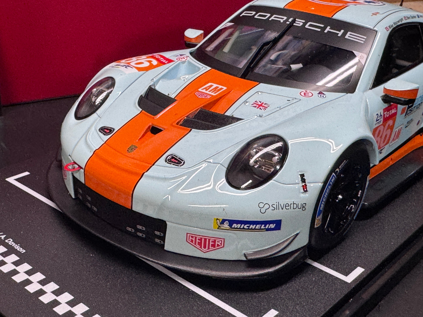 1/18 Scale IXO 911 GT3 RSR 991 24h of Le Mans 2018 #86 Gulf Livery Diecast Model