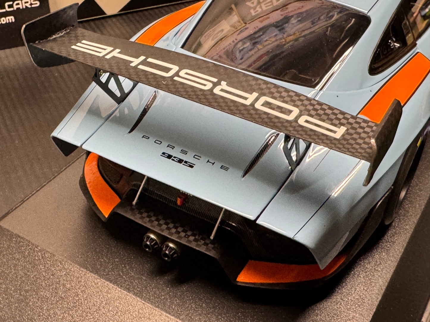 1/18 Scale Minichamps Porsche 935/19 Group South Gulf Blue Orange Diecast Model