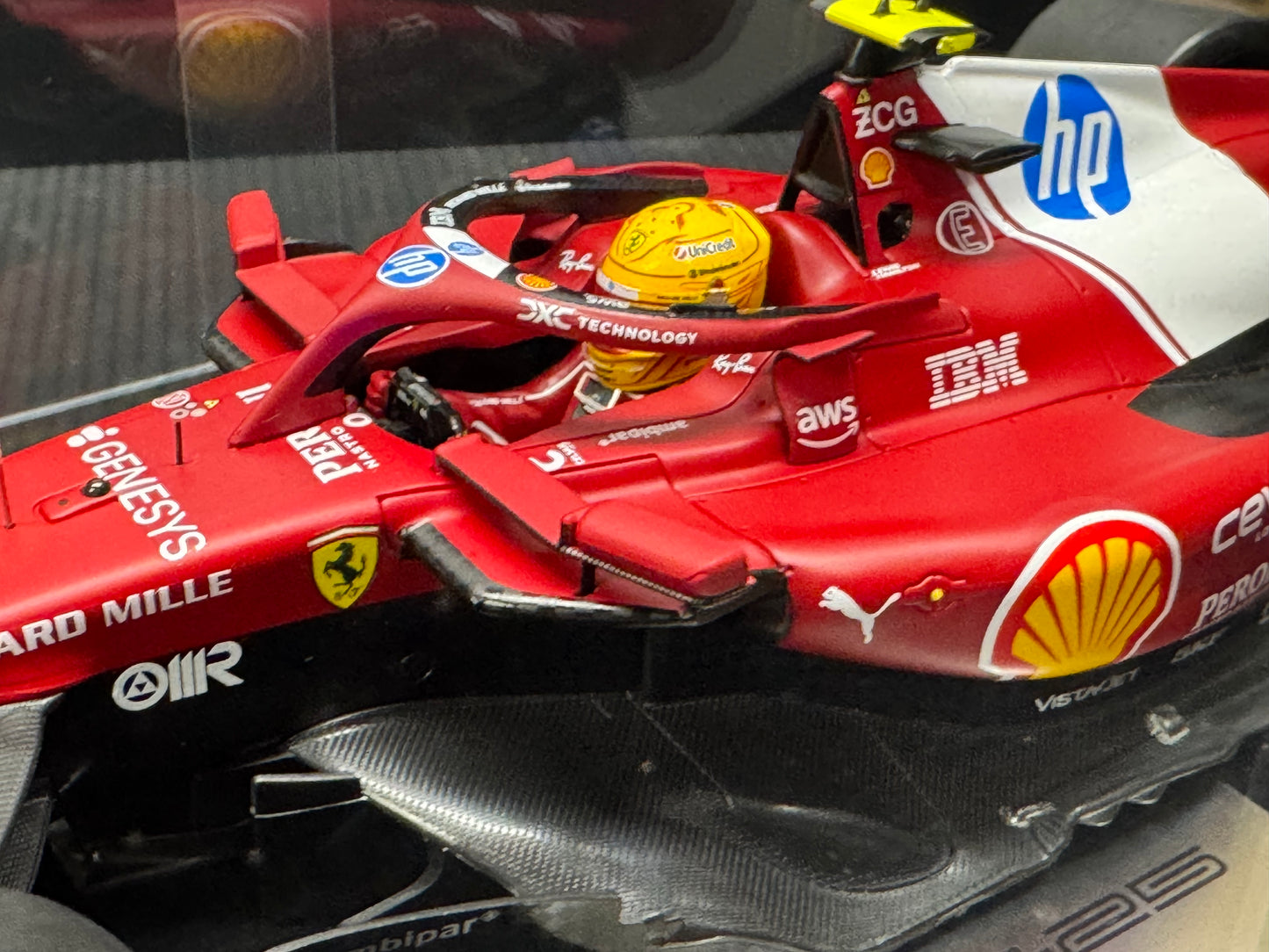 1/18 Looksmart FERRARI F1 SF-25 China GP Sprint Winner Lewis Hamilton Model Car LS18F1074