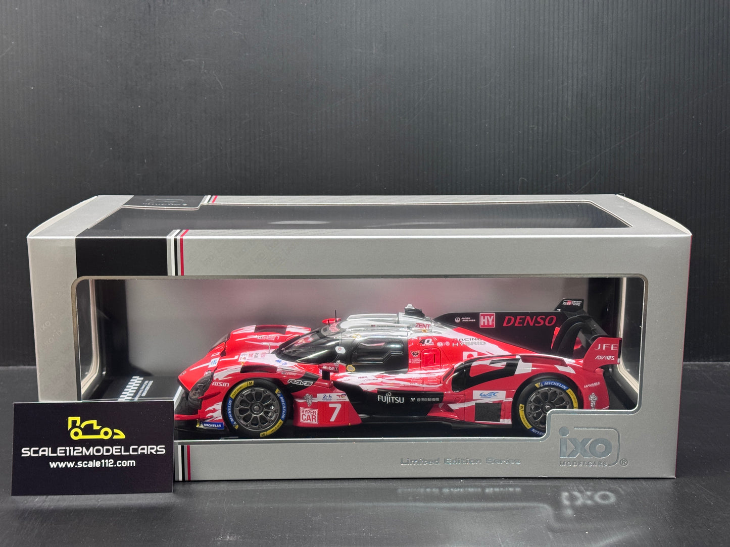 1/18 SCALE TOYOTA GR010 HYBRID #7 - 24H LE MANS 2025 5th - MODEL BY IXO