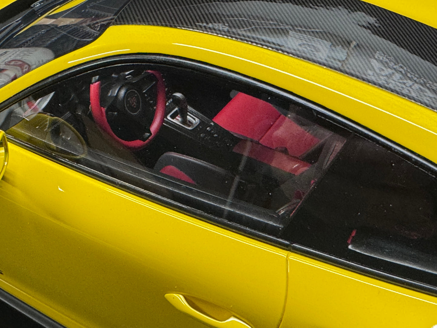 Porsche GT2 RS 911 991.2 Yellow w/ Gold Wheels 1/12 Scale Model Car by GT-SPIRIT