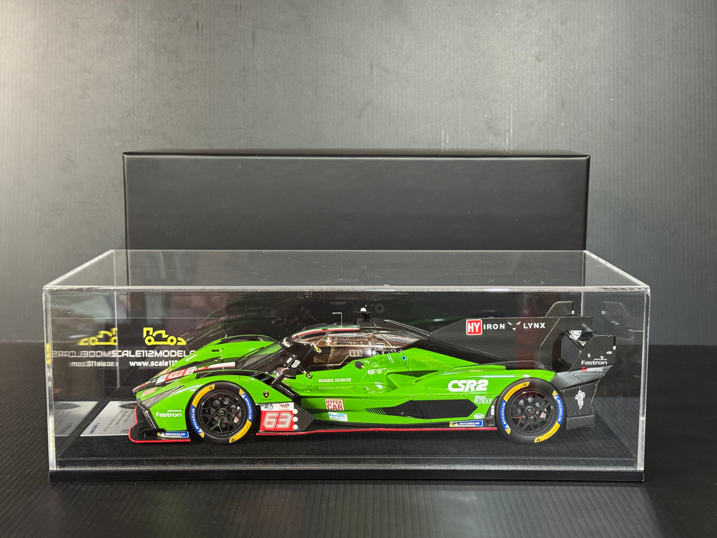LAMBORGHINI SC63 3.8L V8 TURBO 24h LE MANS 2024 #63 1/18 Scale Model Looksmart