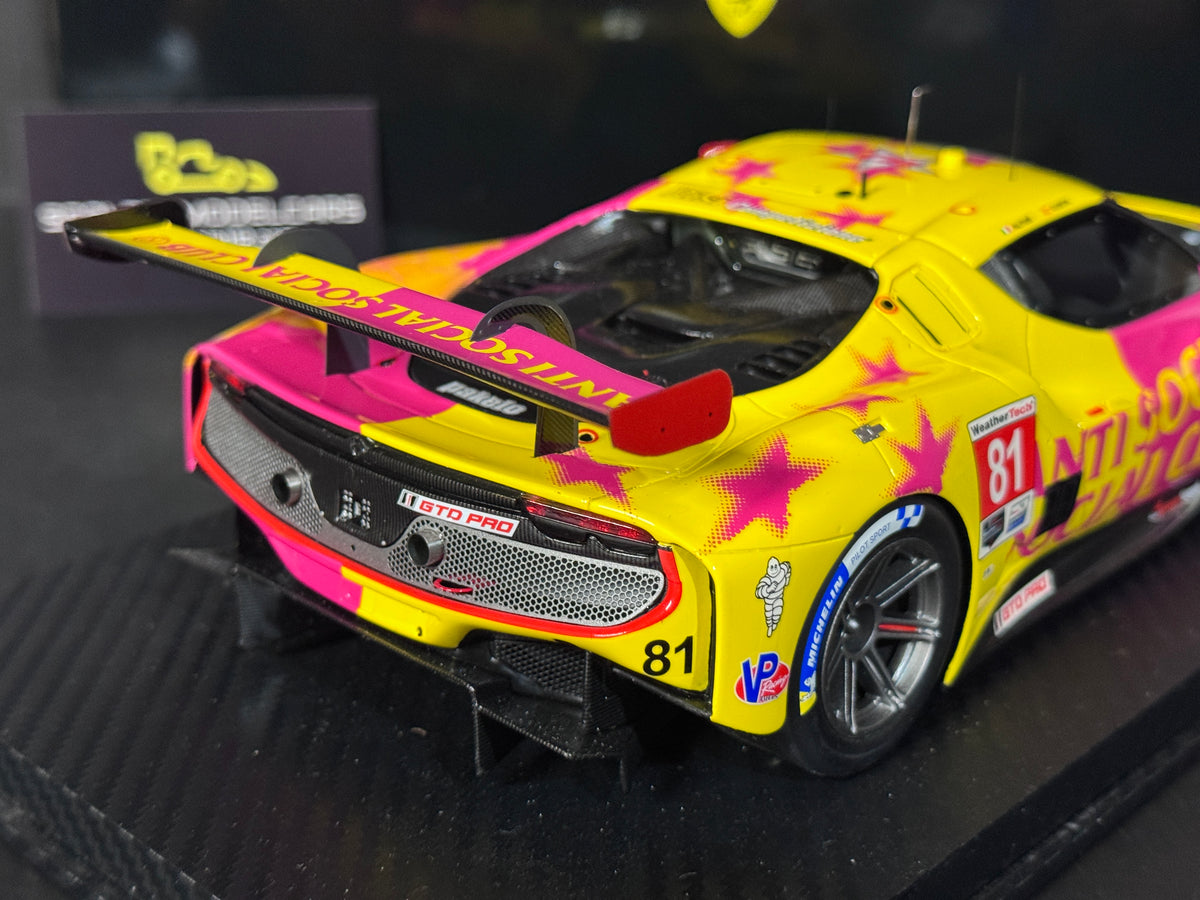 1/18 SCALE BBR FERRARI 296 GT3 #81 TEAM DRAGONSPEED 2025 LAGUNA SECA IMSA