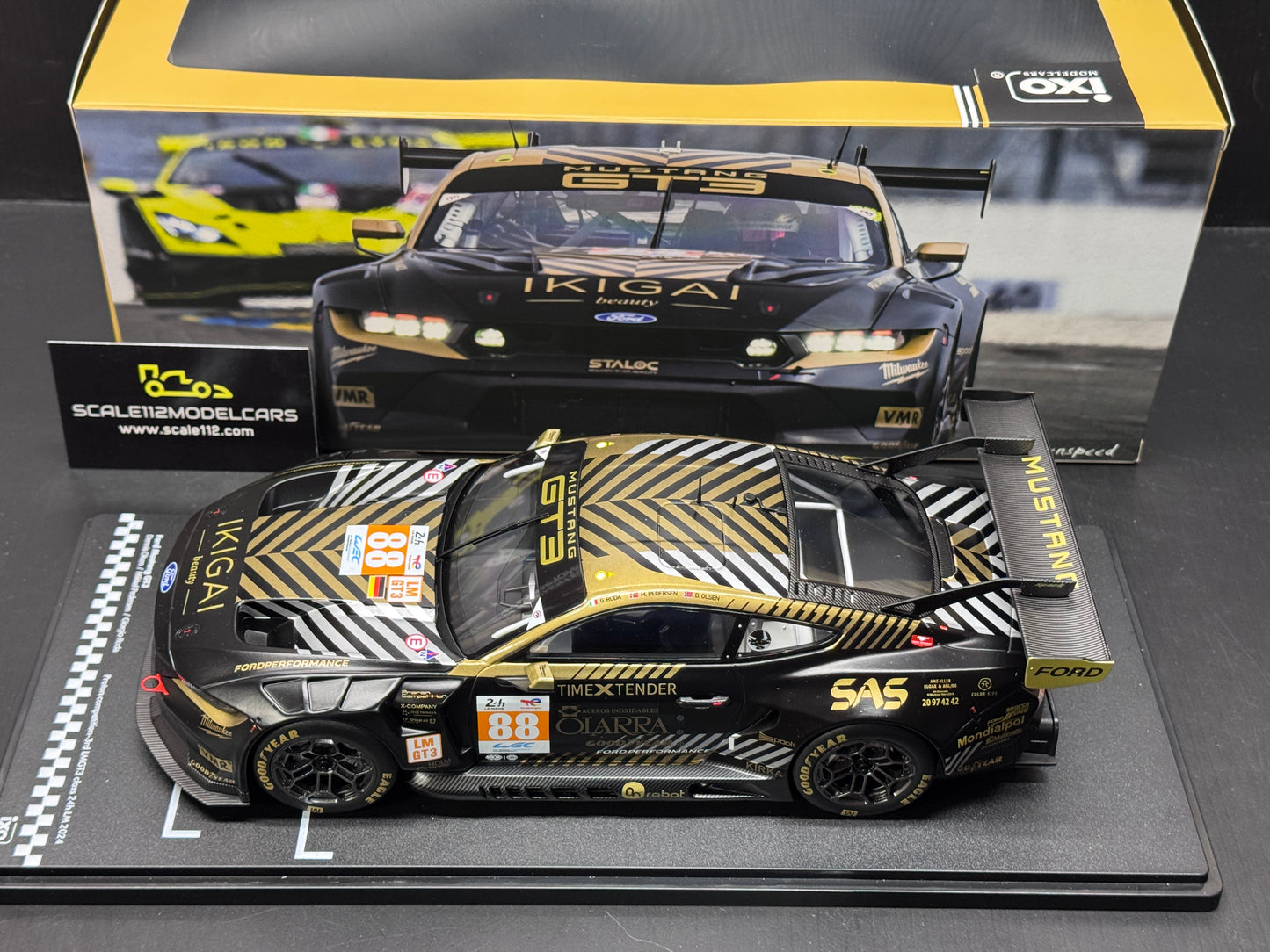 1/18 SCALE FORD MUSTANG GT3 PROTON RACING - 24H LE MANS 2024 - MODEL CAR BY IXO