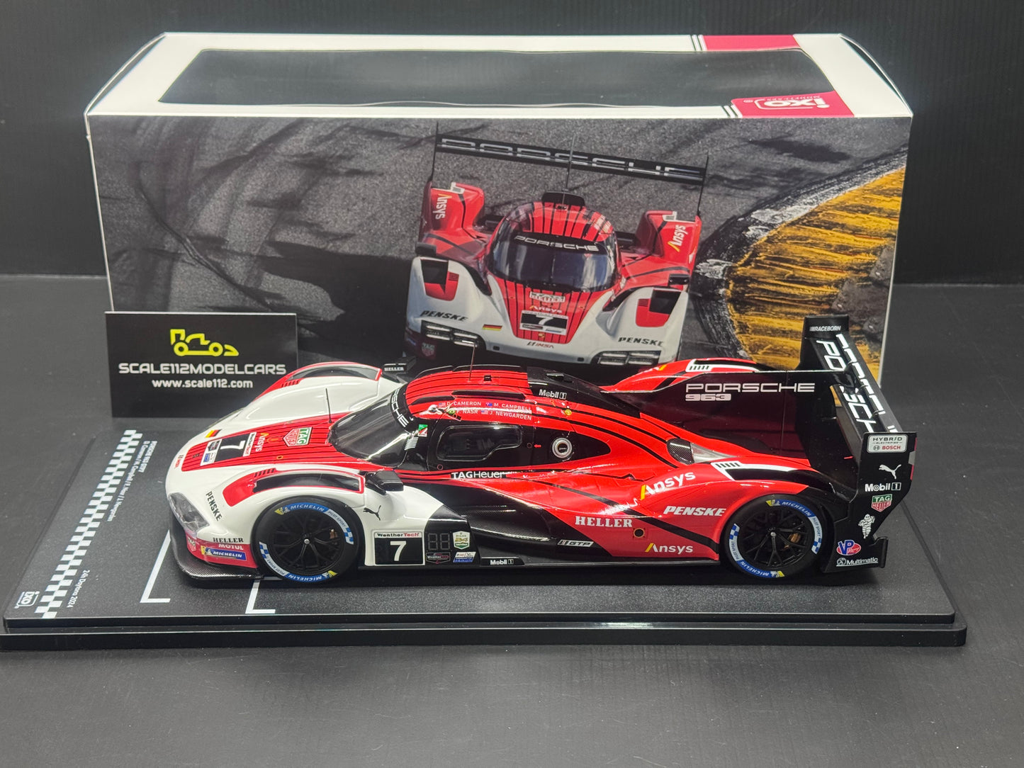 1/18 Scale IXO Porsche 963 LMDH #7 Penske Motorsport Winner 24h Daytona 2024