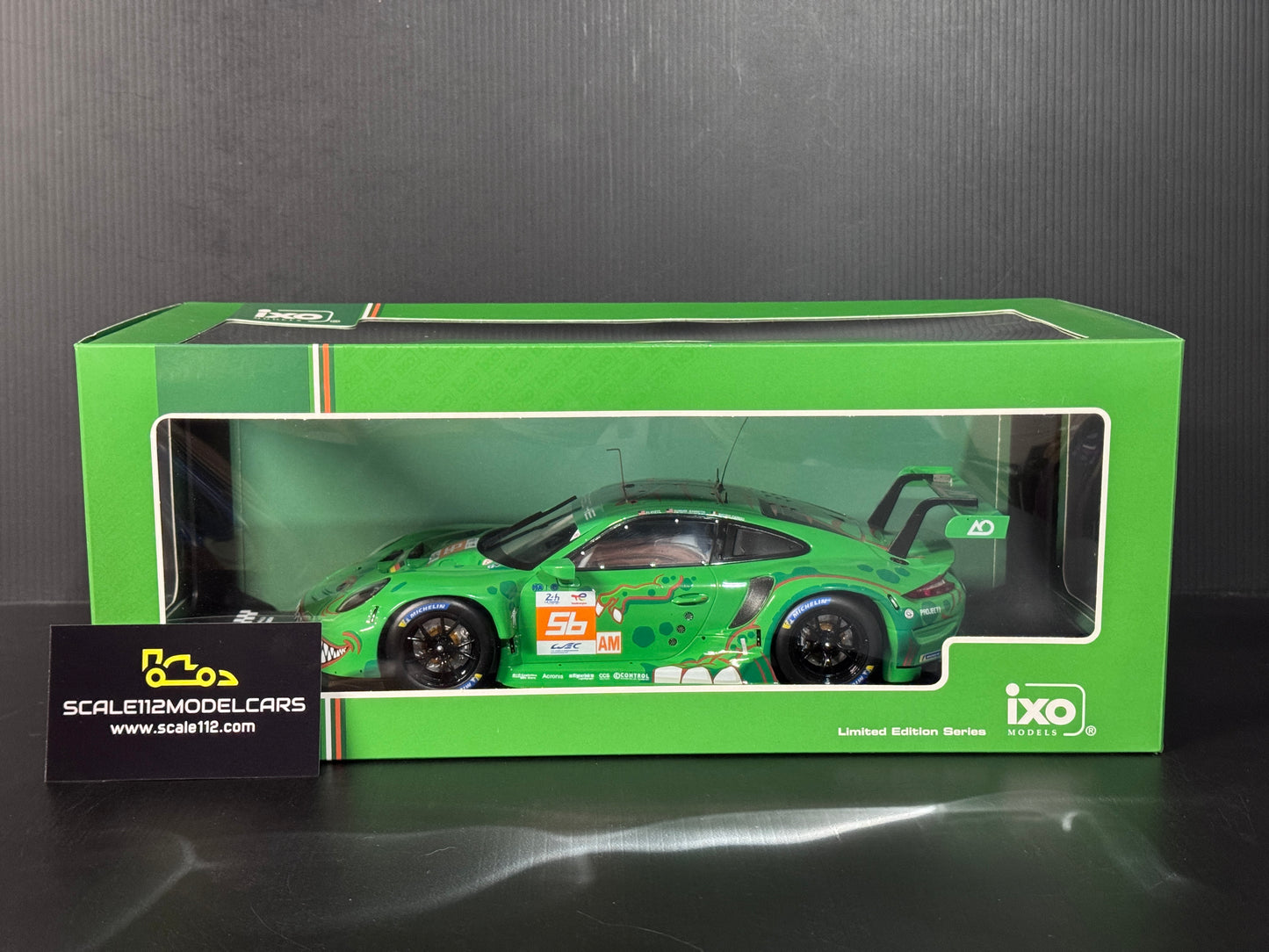 Porsche 911 RSR #56 Lemans  24Hr. 2023 AO Racing "Rexy" 1/18 Scale by IXO