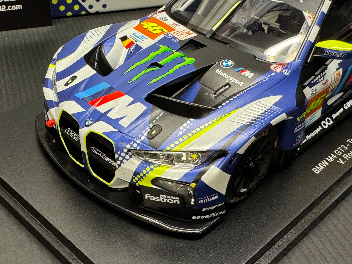M4 GT3 TEAM WRT #46 24h LE MANS 2024 VALENTINO ROSSI 1/18 SCALE MODEL BY SPARK