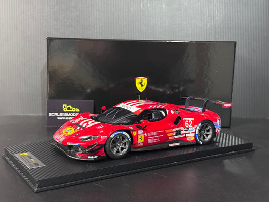 1/18 SCALE BBR FERRARI 296 GT3 #62 RISI COMPETIZIONE 2024 24H DAYTONA