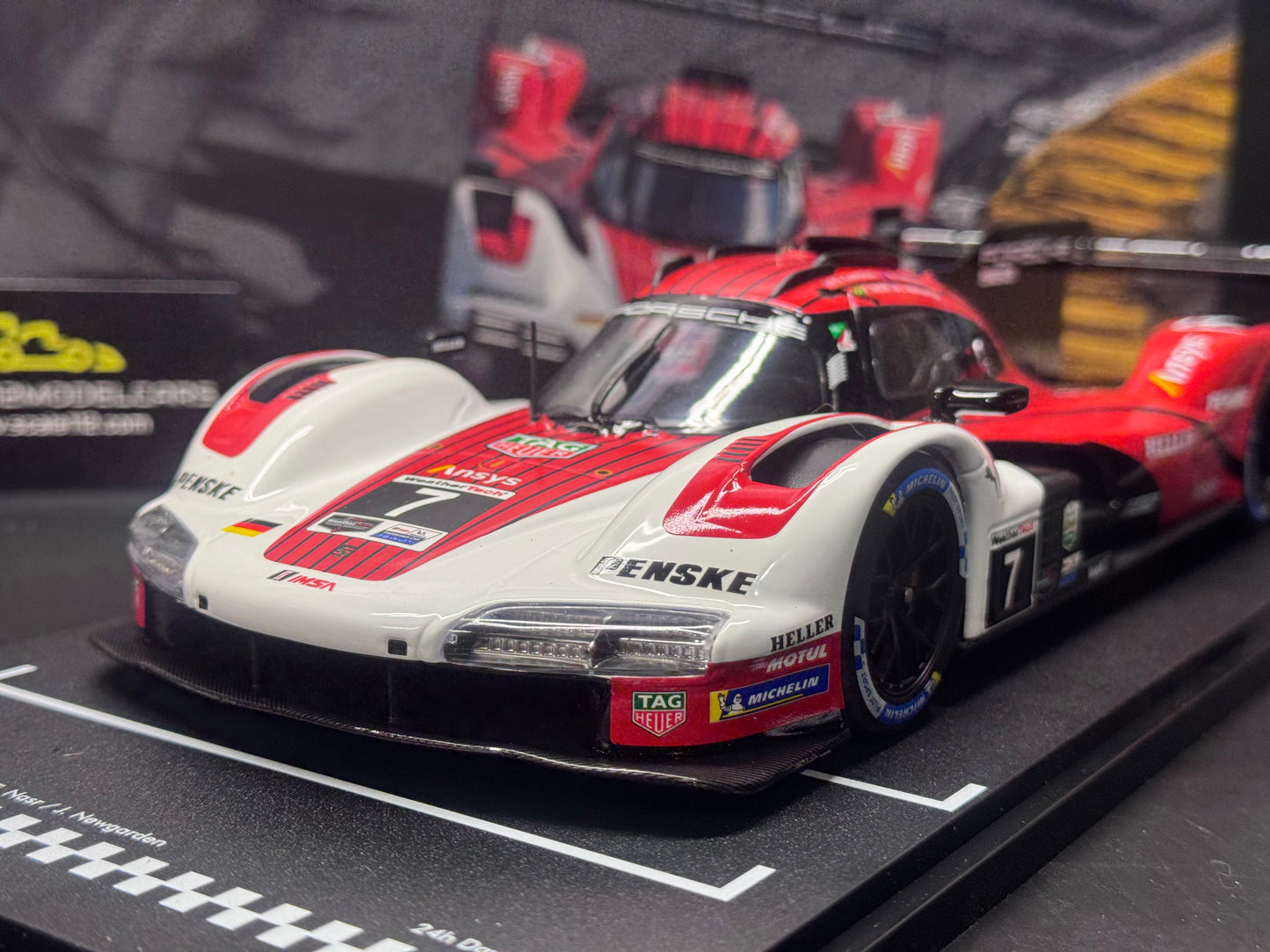 1/18 Scale IXO Porsche 963 LMDH #7 Penske Motorsport Winner 24h Daytona 2024