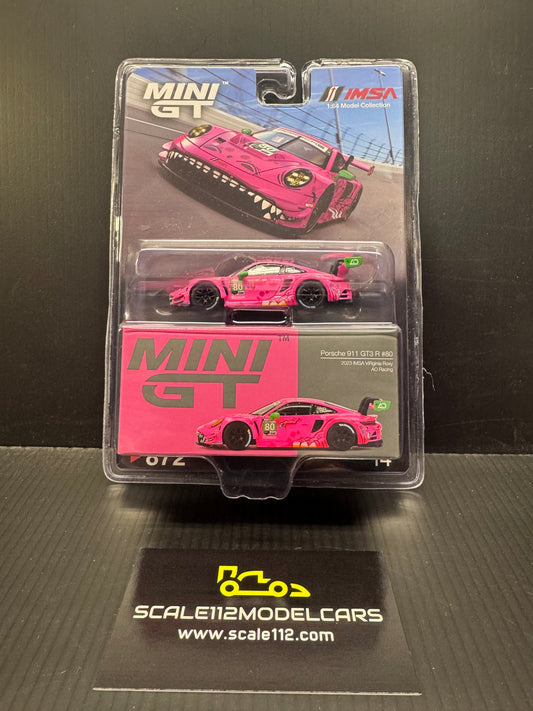 Porsche 992 GT3 R #80 VIR IMSA 2023 AO Racing "Roxy" 1/64 Scale by MiniGT