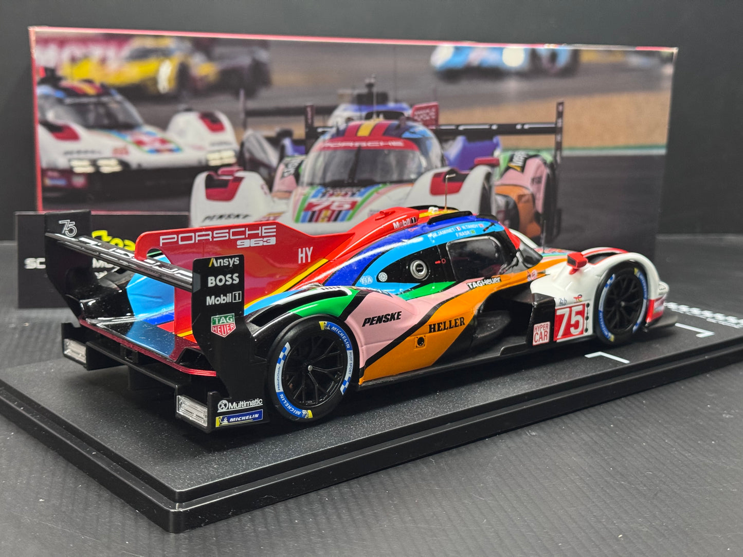1/18 Scale IXO Porsche 963 LMDH #75 Penske Motorsport 24h Le Mans 2023