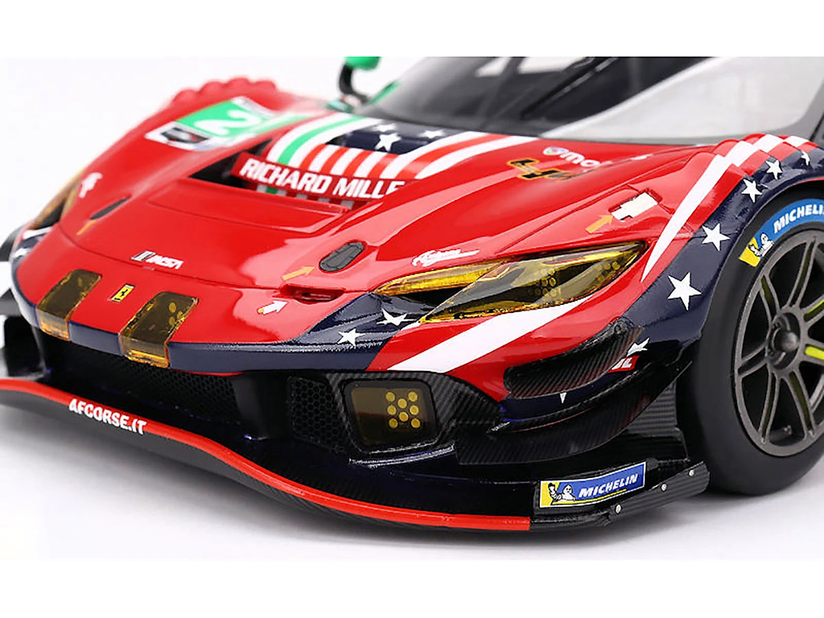 1/18 SCALE BBR FERRARI 296 GT3 #21 AF CORSE 2025 24H DAYTONA MODEL CAR