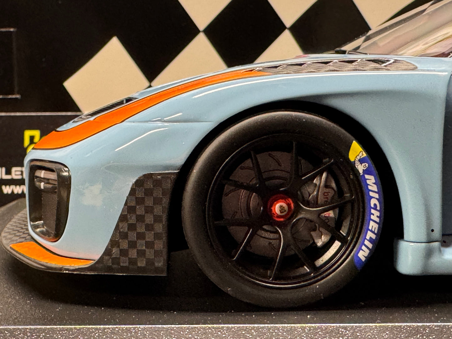 1/18 Scale Minichamps Porsche 935/19 Group South Gulf Blue Orange Diecast Model