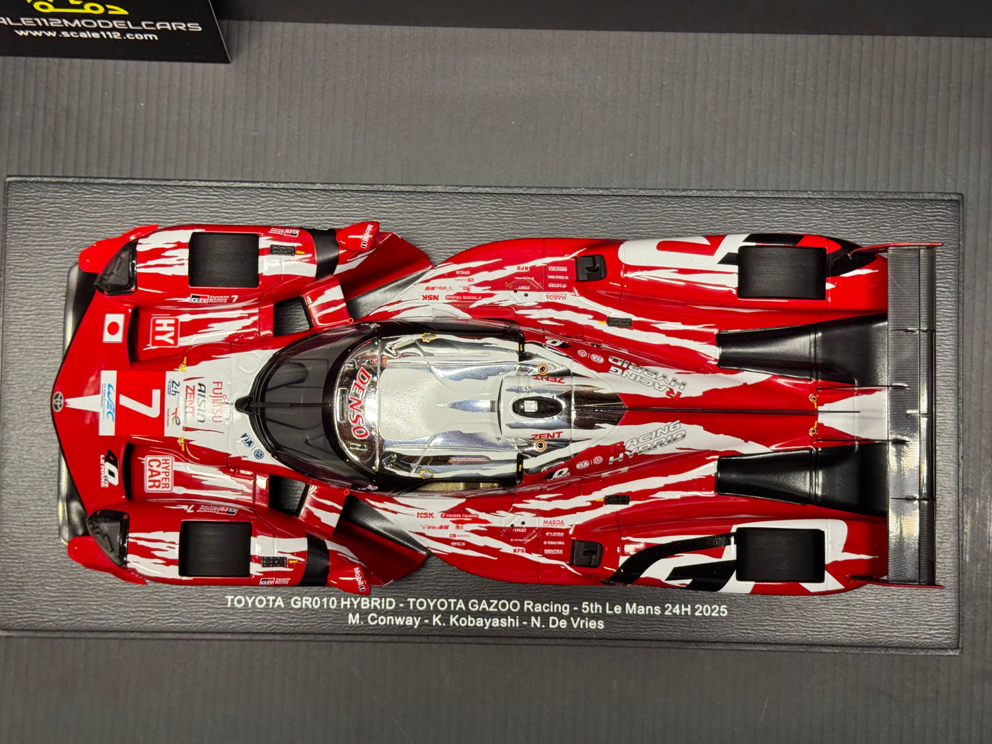 1/18 SCALE TOYOTA GR010 HYBRID #7 - 24H LE MANS 2025 5th - MODEL BY SPARK