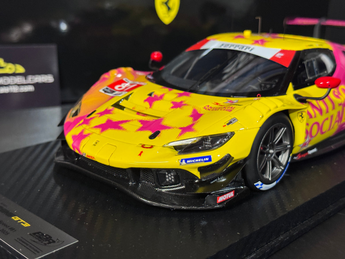 1/18 SCALE BBR FERRARI 296 GT3 #81 TEAM DRAGONSPEED 2025 LAGUNA SECA IMSA