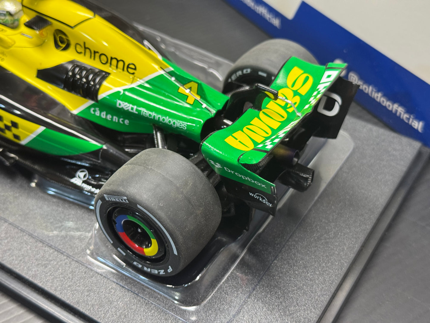 McLaren MCL38 #4 Lando Norris 2024 Monaco GP 1/18 Scale Model Car by Solido
