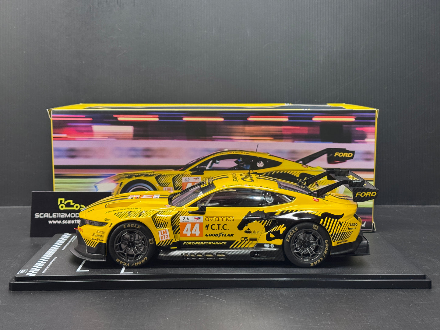 1/18 SCALE FORD MUSTANG GT3 - 24H LE MANS 2024 - DIECAST MODEL CAR BY IXO