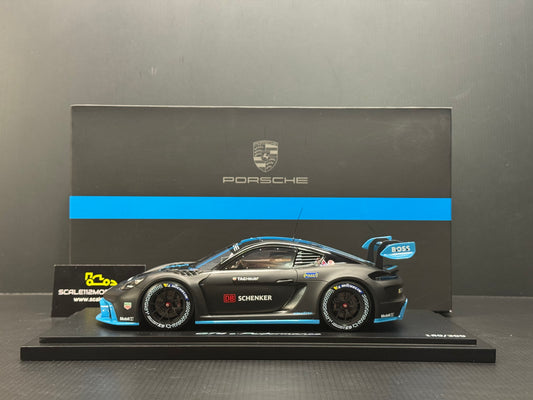 Porsche 718 Cayman GT4  E-Performance  Model Car w/ Display Case 1/18  Spark