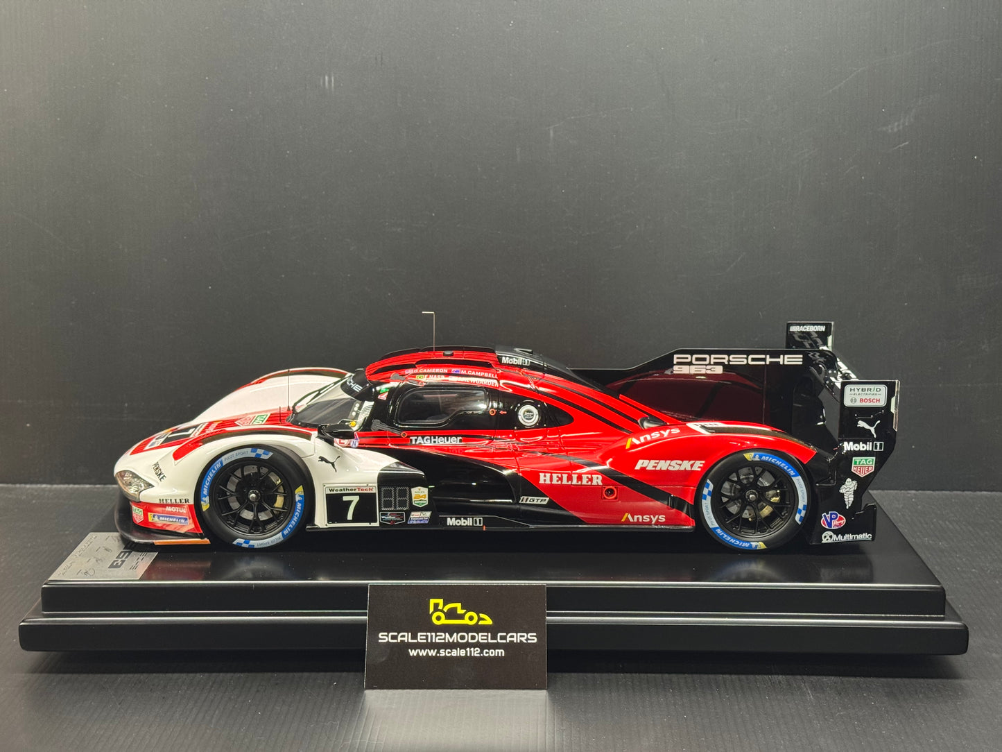 Porsche 963 LMDH #7 Porsche Penske 24h Daytona 2024 1/12 Spark w/ Display Case