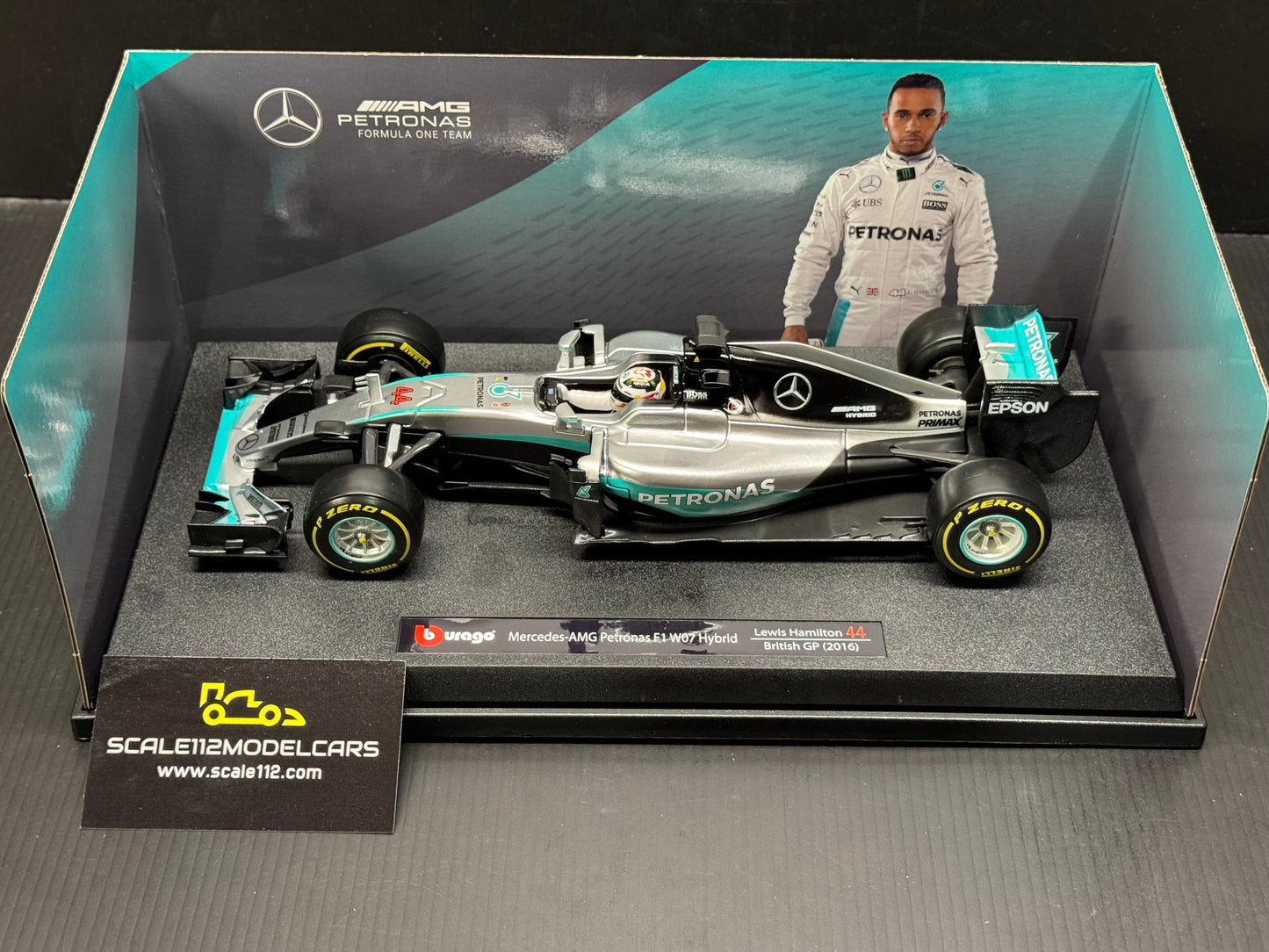 Bburago Mercedes Benz F1 W07 Lewis Hamilton #44 AMG Petronas 1/18 Model Car