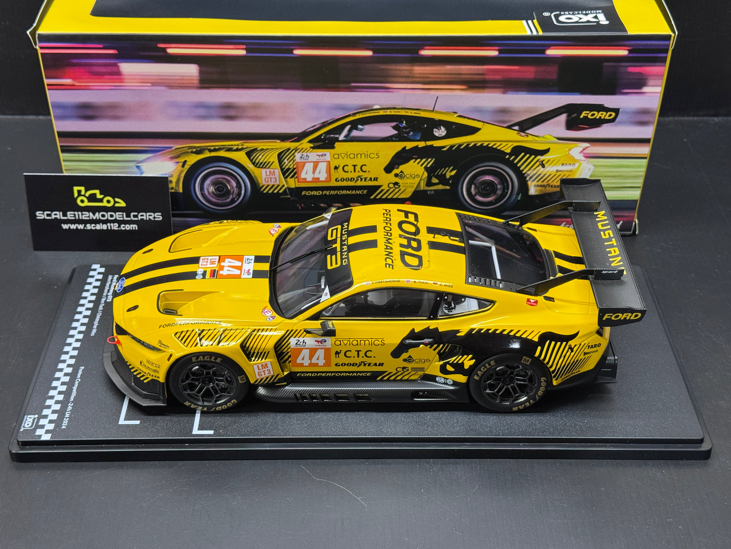 1/18 SCALE FORD MUSTANG GT3 - 24H LE MANS 2024 - DIECAST MODEL CAR BY IXO