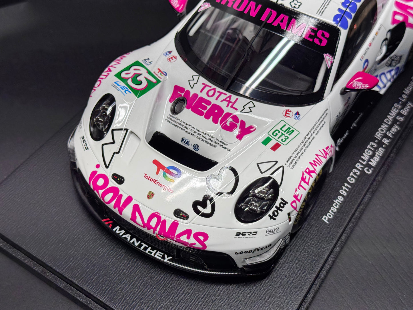 Porsche 911 GT3 R #85 24h LeMans 2025 Iron Dames 1:18 Scale Model Car by Spark