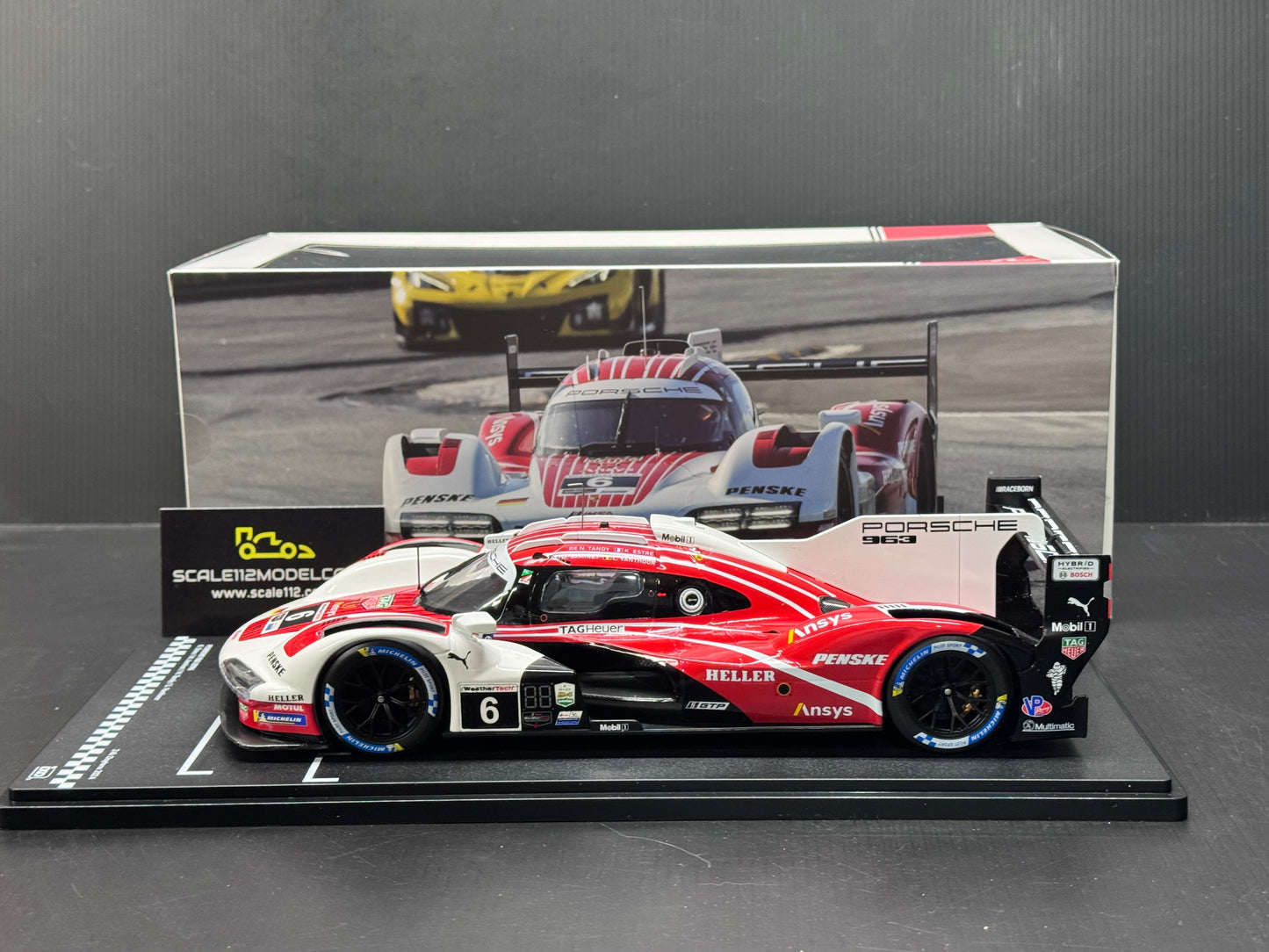1/18 Scale IXO Porsche 963 LMDH #6 Penske Motorsport 24h Daytona 2024