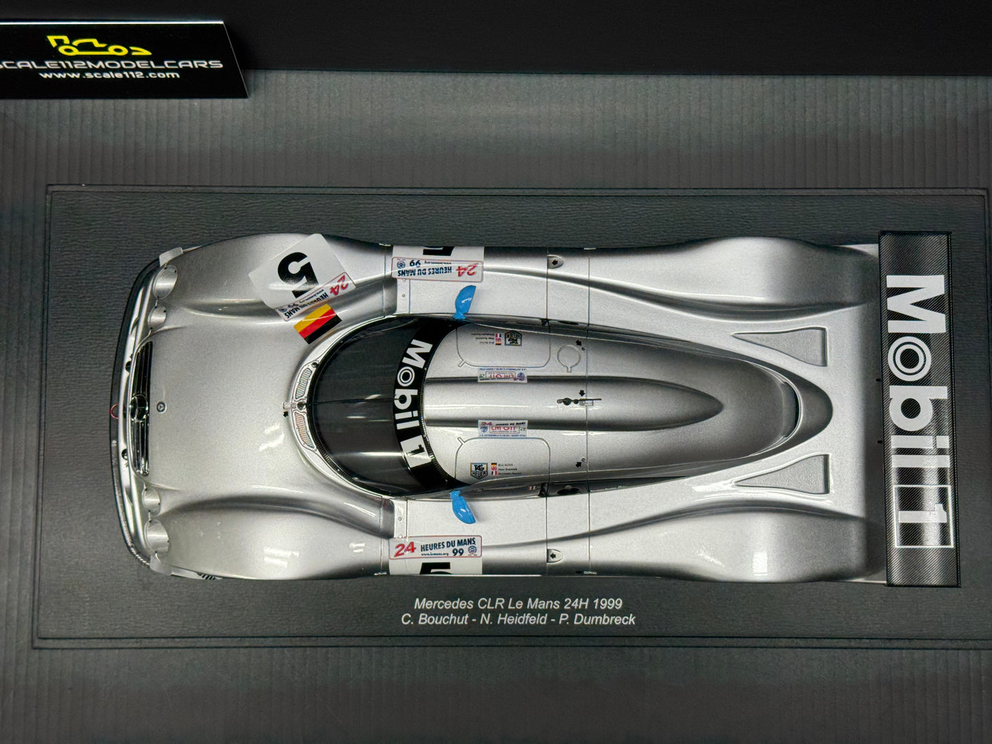 MERCEDES CLR #5 1999 24 HRS. OF LE MANS w/ DISPLAY CASE 1/18 SCALE MODEL CAR BY SPARK