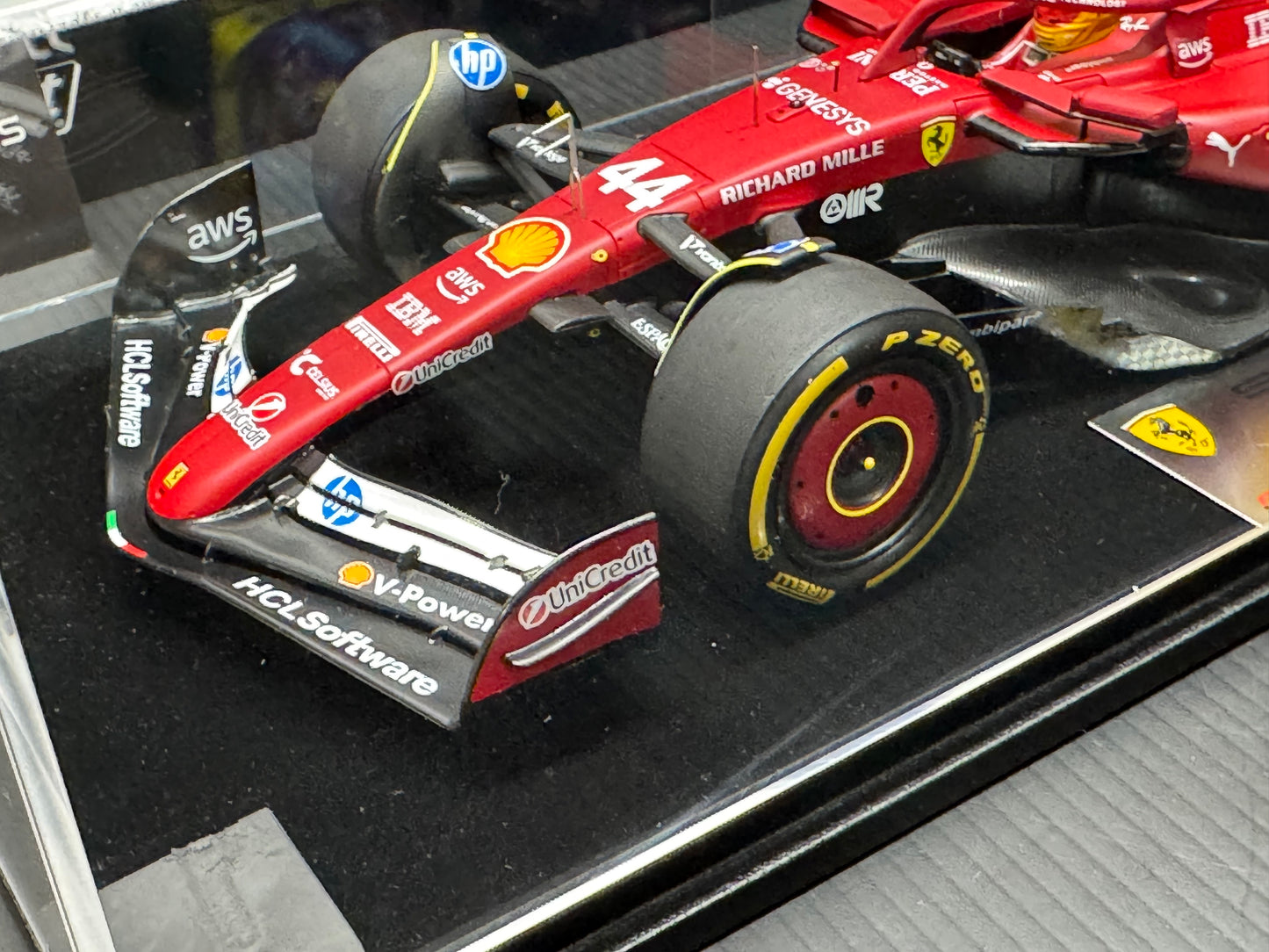 1/18 Looksmart FERRARI F1 SF-25 China GP Sprint Winner Lewis Hamilton Model Car LS18F1074