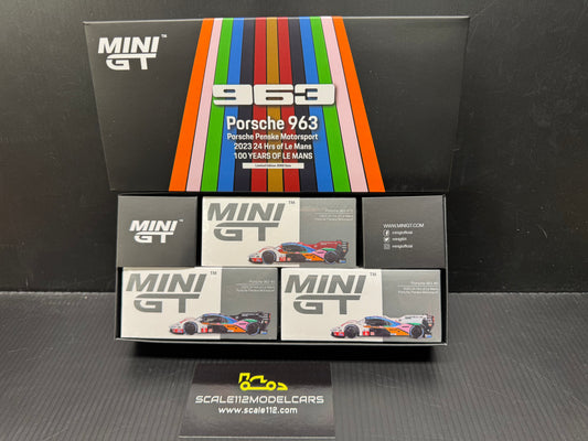 Mini GT 1/64 Porsche 963 24 Hours Le Mans 2023 Penske Motorsport 3 Car Set
