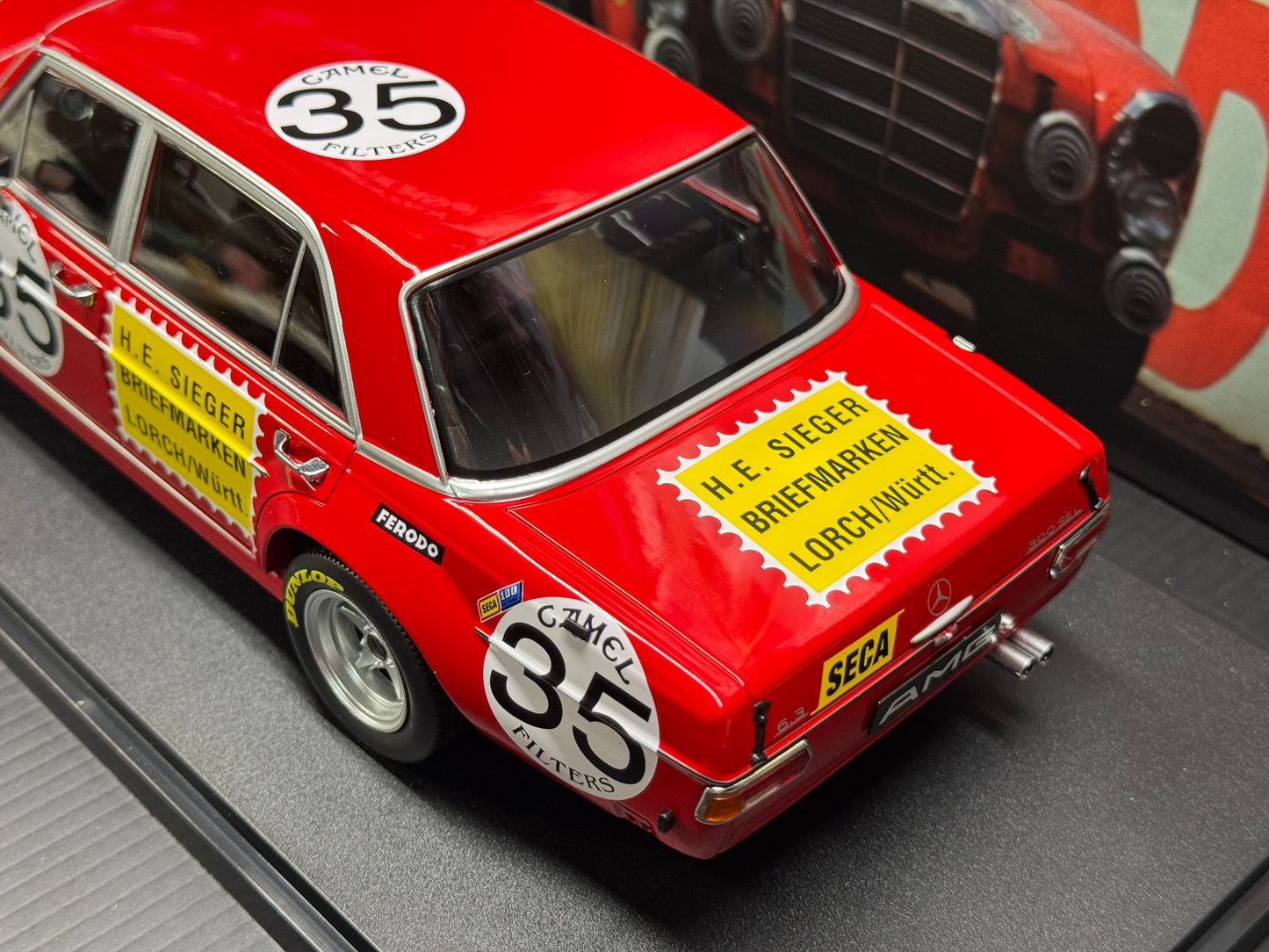 MERCEDES-BENZ AMG 300 SEL 6.3 24H SPA 1971 1/18 SCALE MODEL CAR BY WERK83
