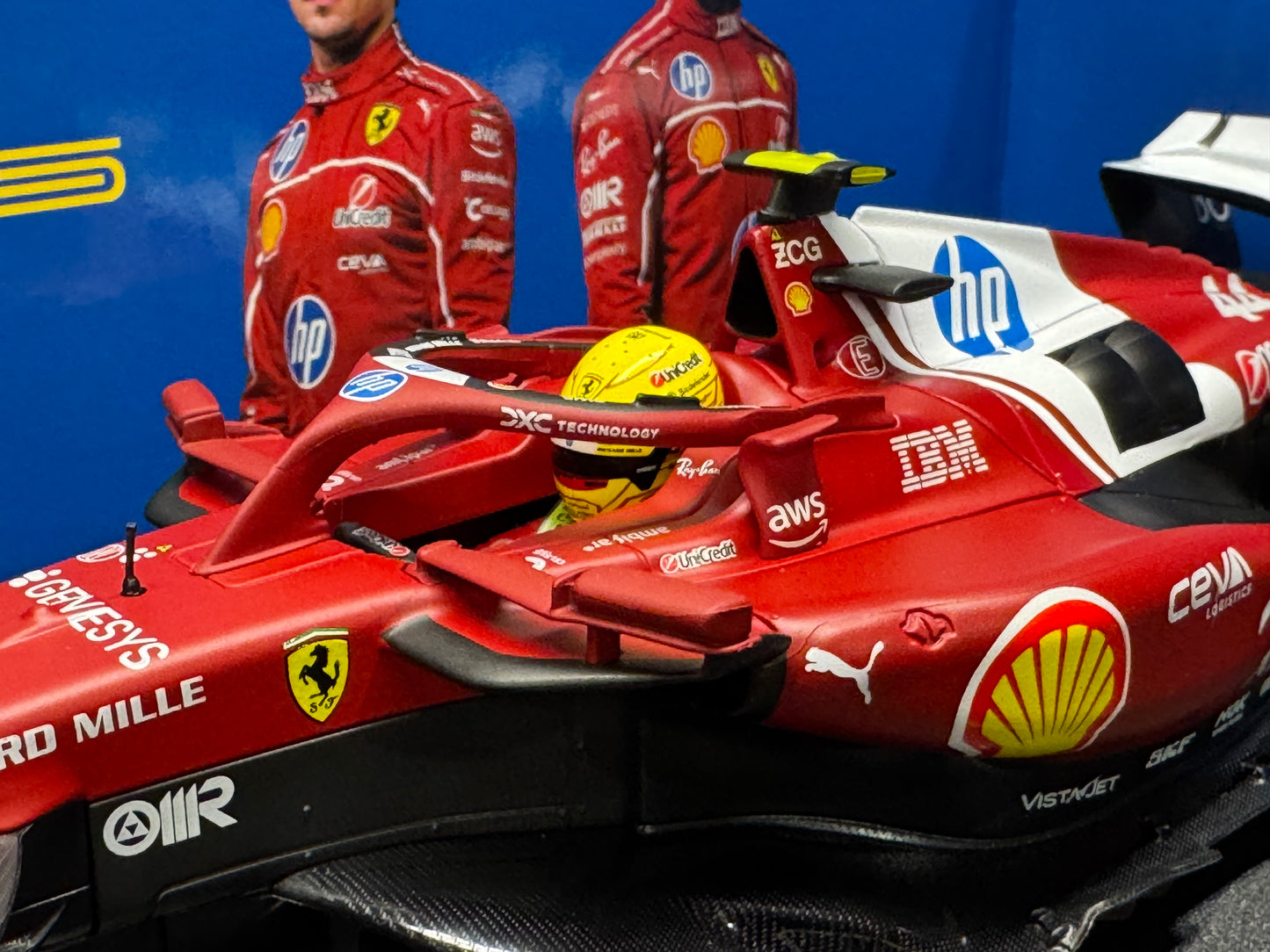 Lewis Hamilton Ferrari SF-25 2025 Season 1/18 Scale Diecast Car By Bburago