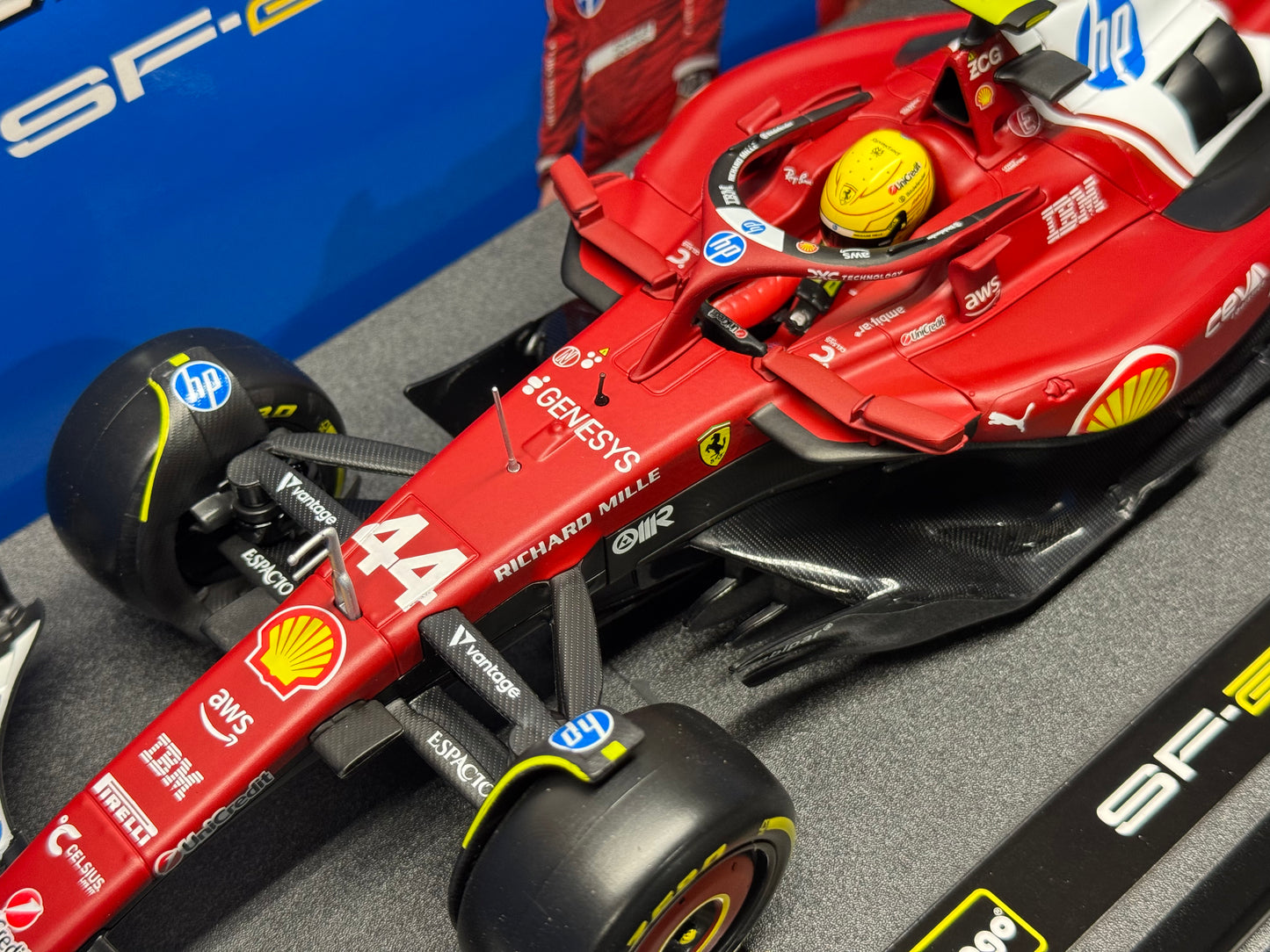 Lewis Hamilton Ferrari SF-25 2025 Season 1/18 Scale Diecast Car By Bburago