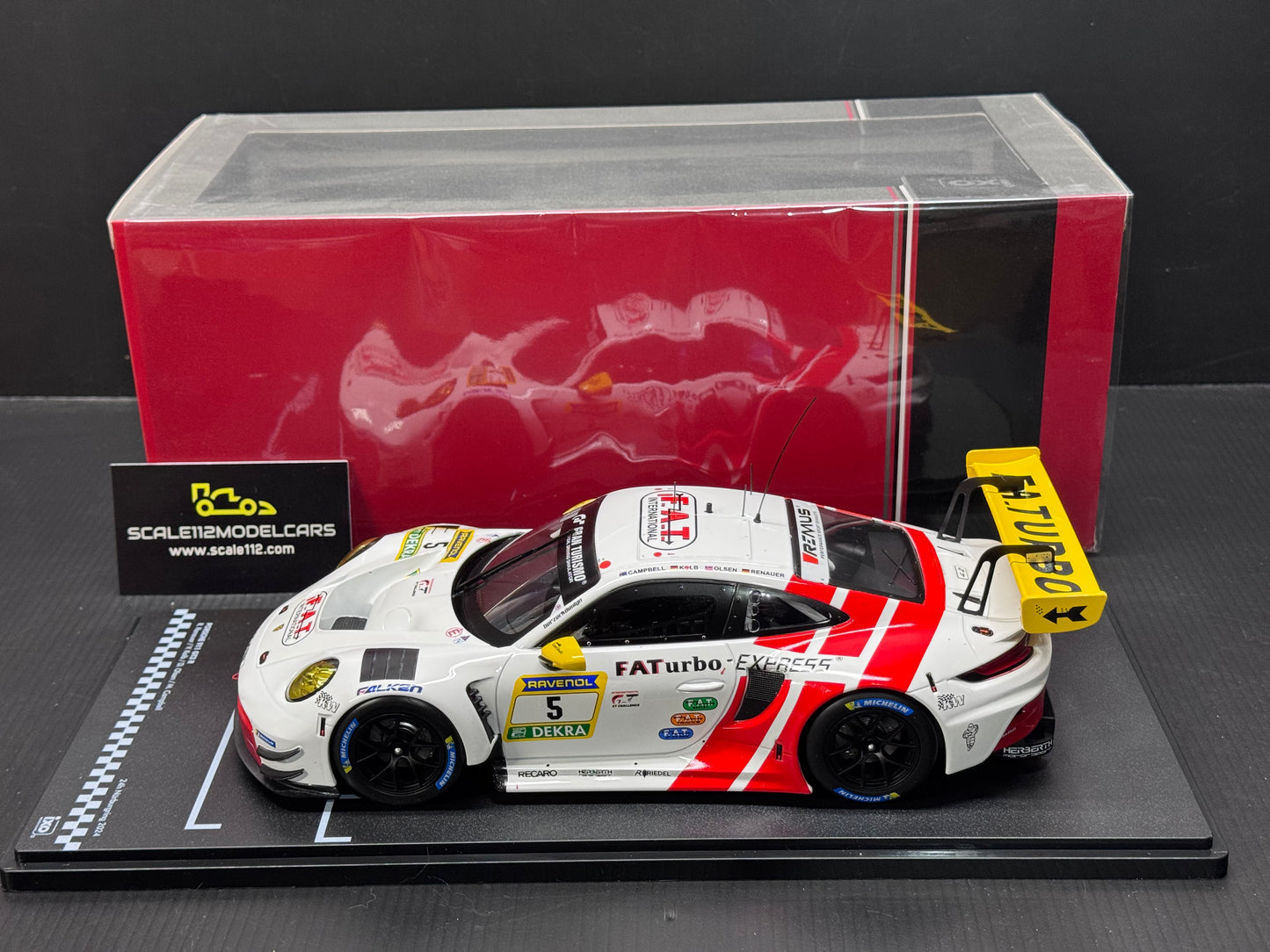 1/18 Scale IXO Porsche 911 GT3 R FAT Turbo 24h Nürburgring 2024 Diecast Model