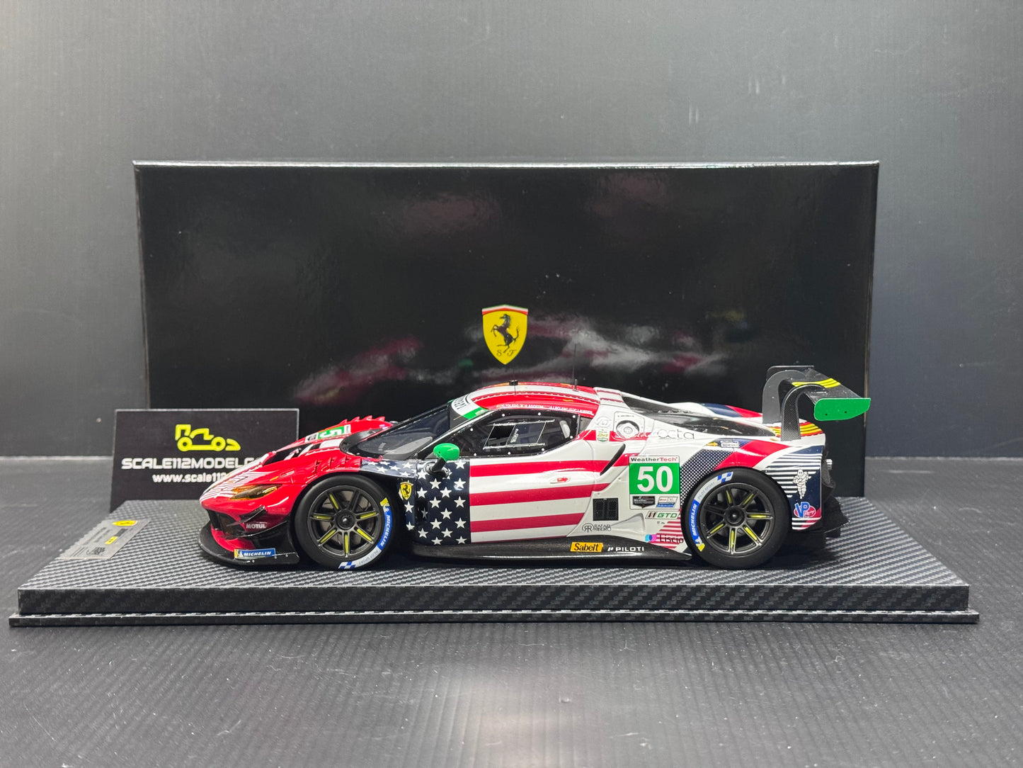 1/18 SCALE BBR FERRARI 296 GT3 #50 AF CORSE "24H DAYTONA" (2025) MODEL CAR CS18013