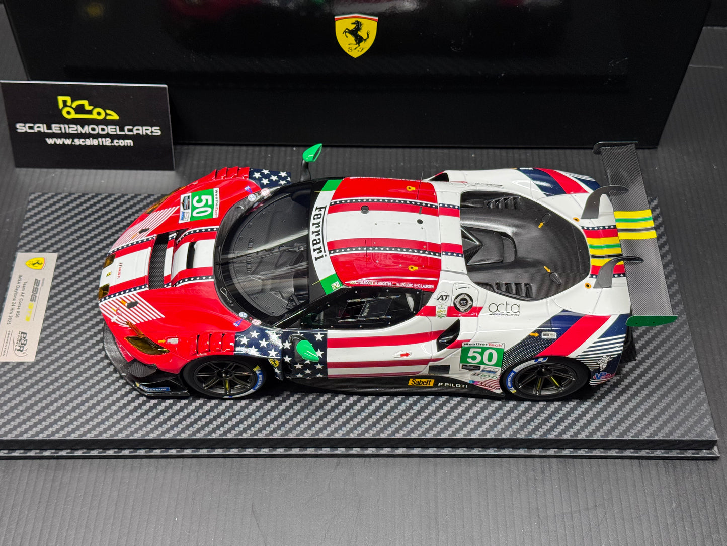 1/18 SCALE BBR FERRARI 296 GT3 #50 AF CORSE "24H DAYTONA" (2025) MODEL CAR CS18013