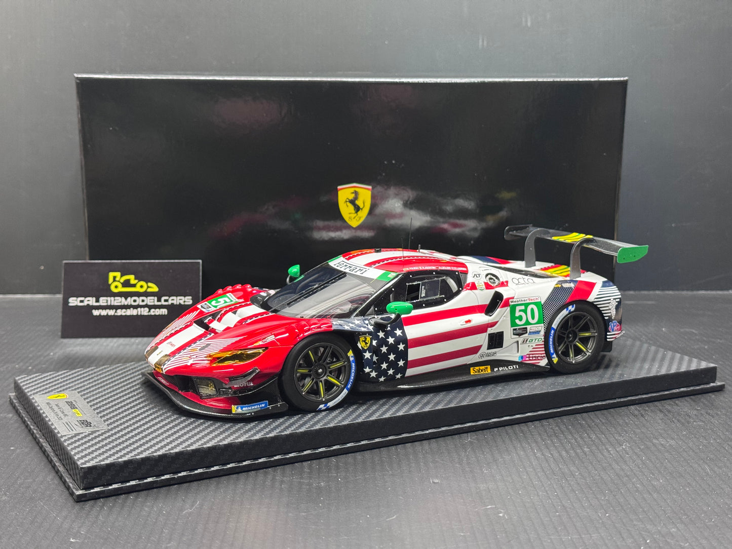 1/18 SCALE BBR FERRARI 296 GT3 #50 AF CORSE "24H DAYTONA" (2025) MODEL CAR CS18013