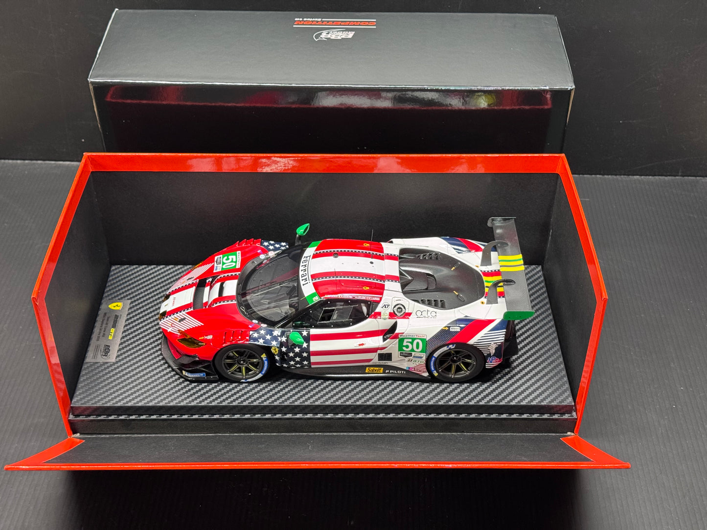 1/18 SCALE BBR FERRARI 296 GT3 #50 AF CORSE "24H DAYTONA" (2025) MODEL CAR CS18013