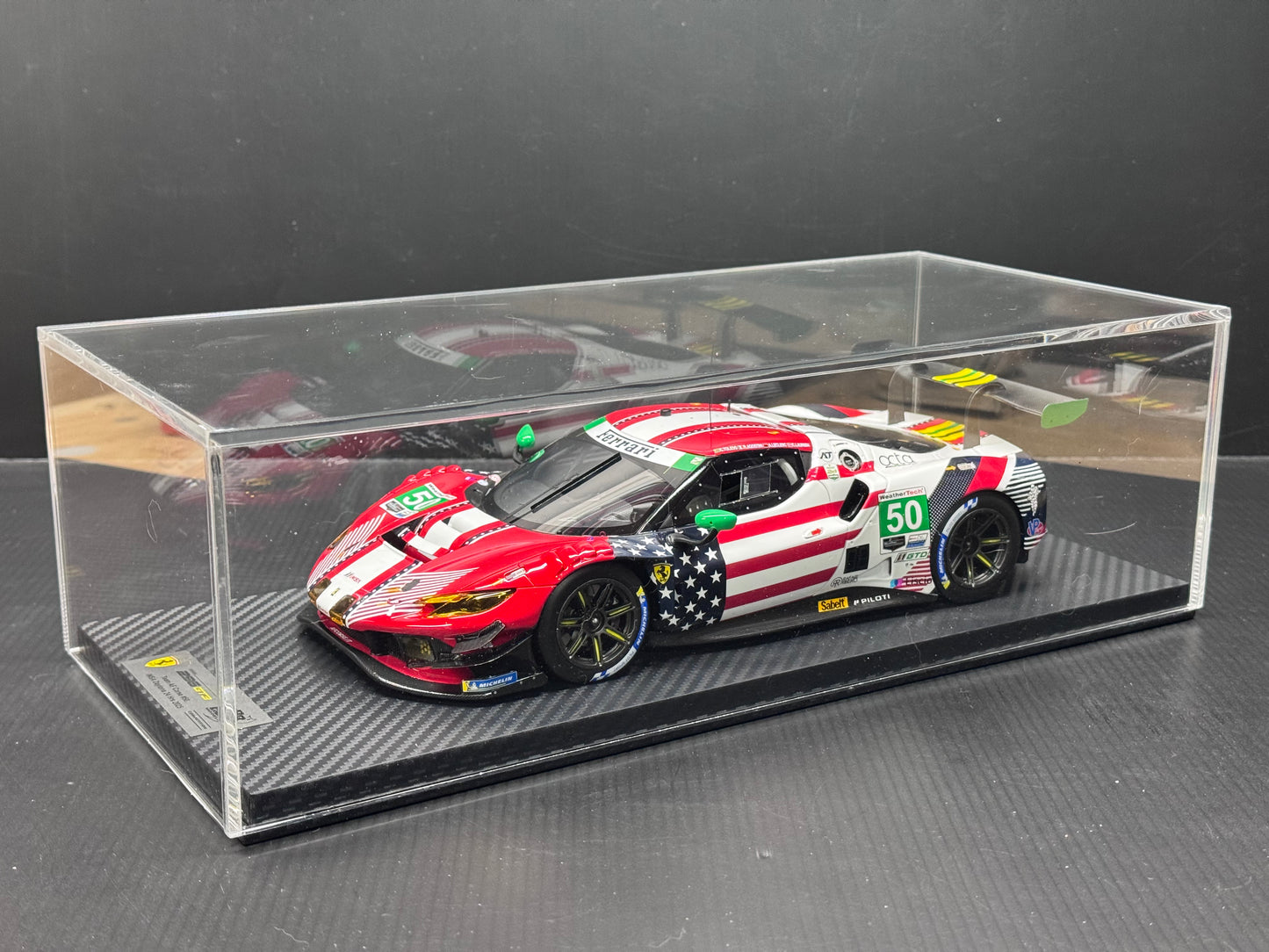 BBR DISPLAY CASE CUSTOM MADE FOR FERRARI GT3 BBR Competition Series 1/18 Scale
