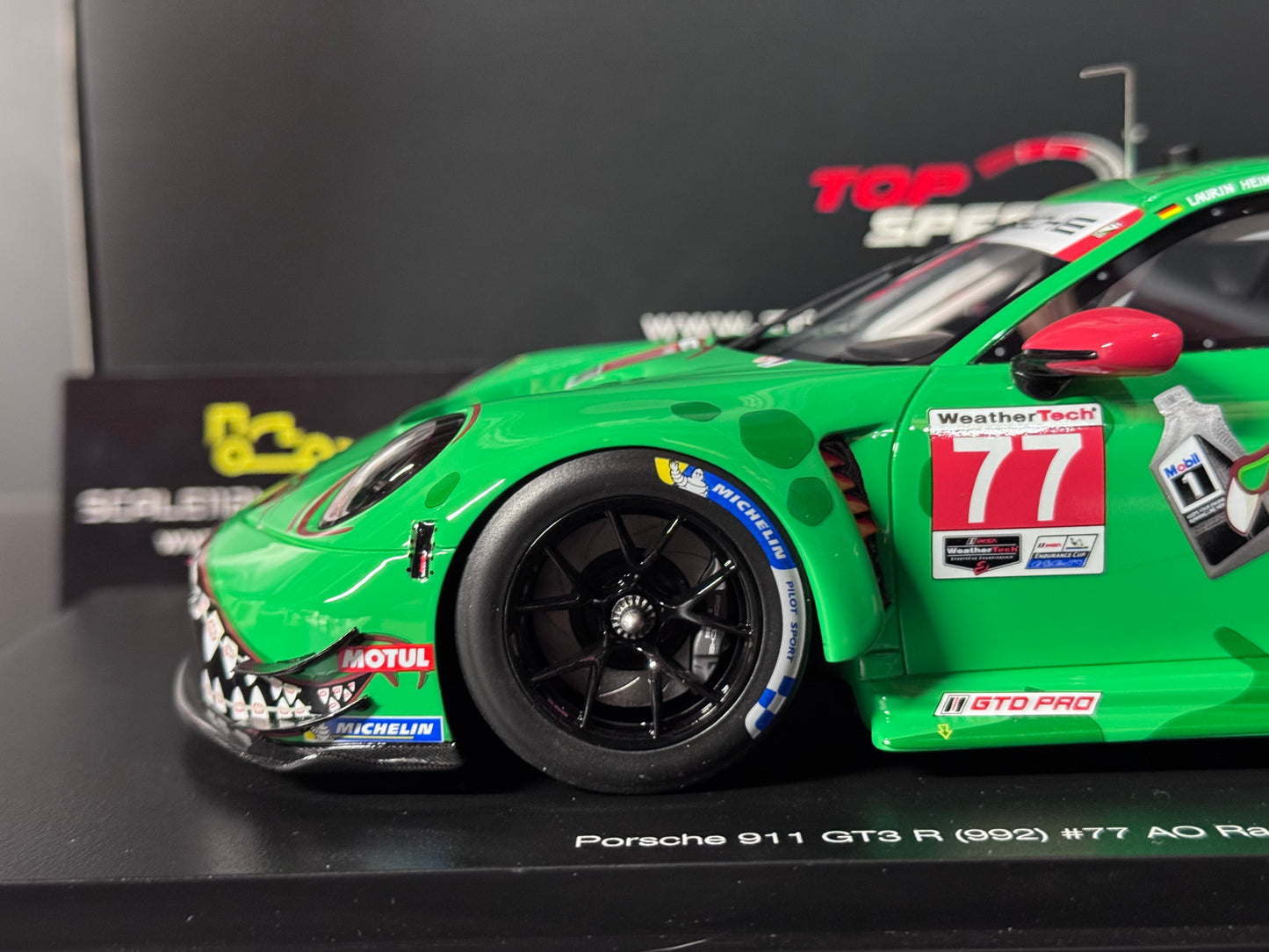 Porsche GT3 R AO Racing Rexy #77 GTD 2025 12hr Sebring 1/18 Scale by Top Speed