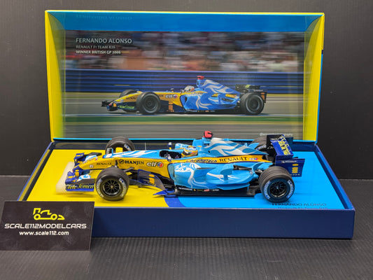 Minichamps Renault R26 Fernando Alonso British GP 1/18 Scale Ltd. Ed. Box Set