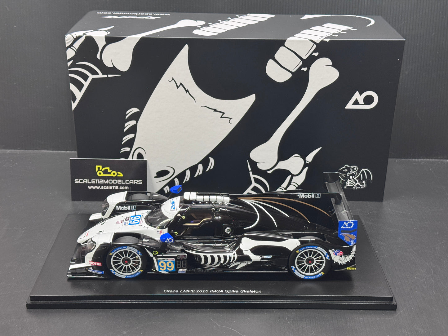1/18 Scale Spark AO Racing Skeleton Spike 2025 Petit Le Mans Model Car