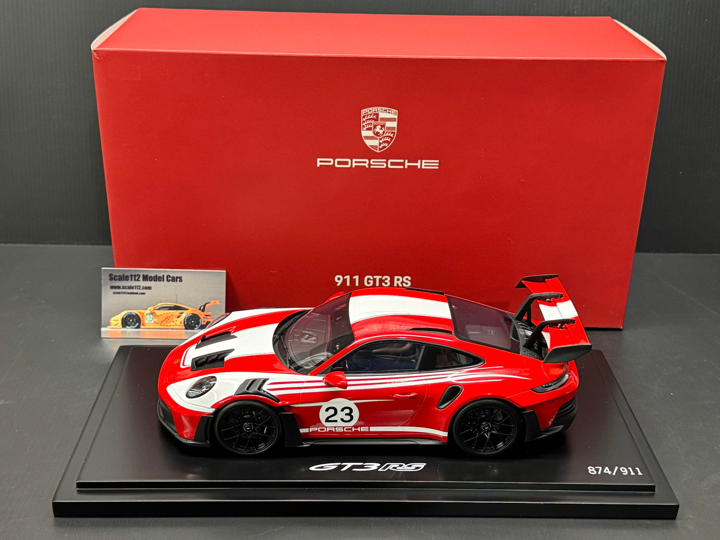 Porsche 992 911 GT3 RS Salzburg Dealer Edition 1/18 Scale Spark w/ Display Case