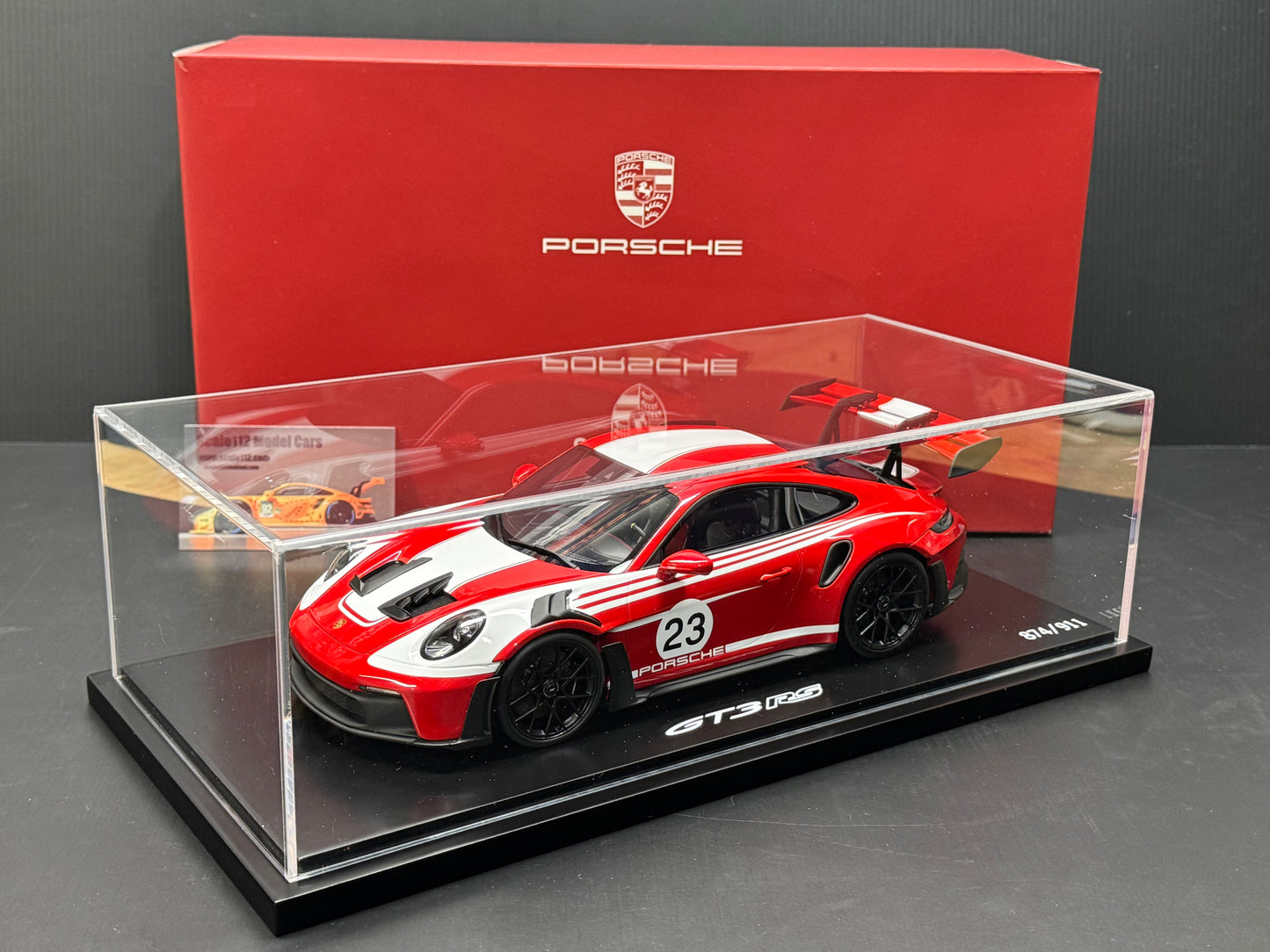 Porsche 992 911 GT3 RS Salzburg Dealer Edition 1/18 Scale Spark w/ Display Case