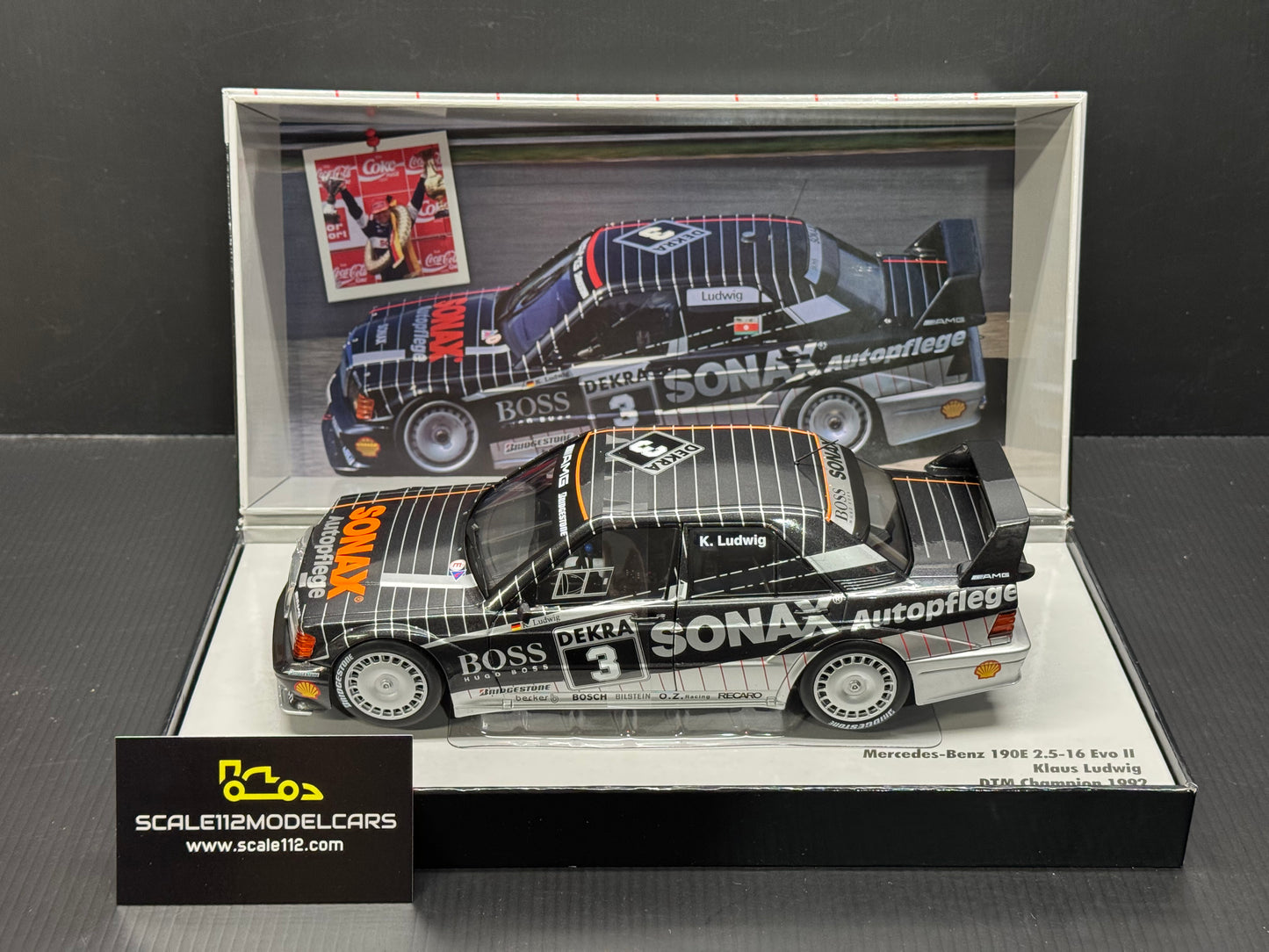 Mercedes-Benz 190E 2.5-16 Evo II #3 DTM Champion 1992 Klaus Ludwig 1:18 WERK83