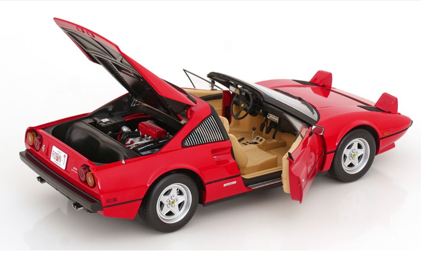 MAGNUM PI FERRARI 308 GTS - 1/12 SCALE DIECAST - W/ OPENING DOORS BY KK SCALE KKDC120271
