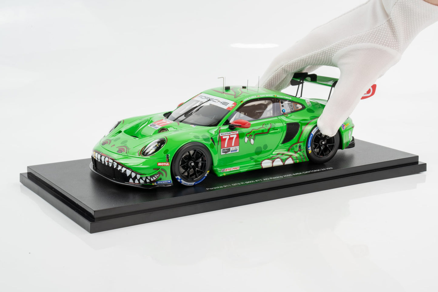 Porsche GT3 R AO Racing Rexy #77 GTD 2025 Daytona 24hrs 1/18 Scale by Top Speed